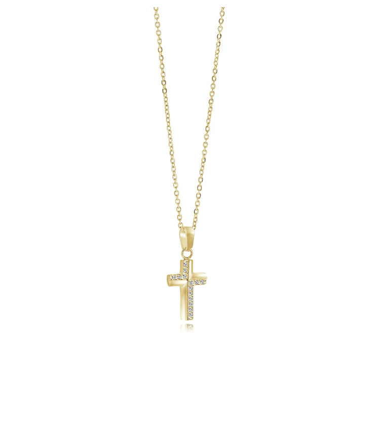 S.Steel Micro Cross Necklace