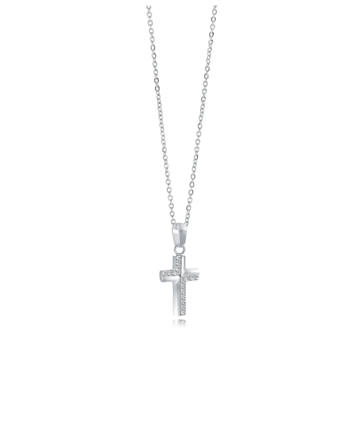 S.Steel Micro Cross Necklace