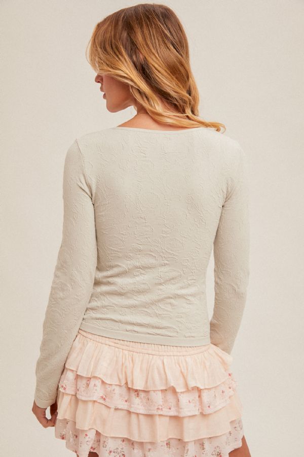 Seamless Snap Button Down Cardigan