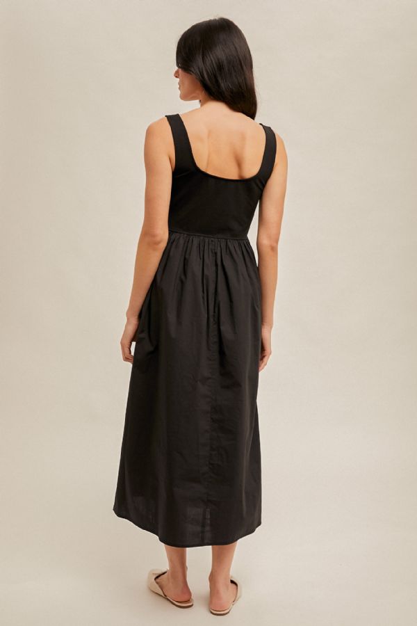 Scoop Neck Midi Dress