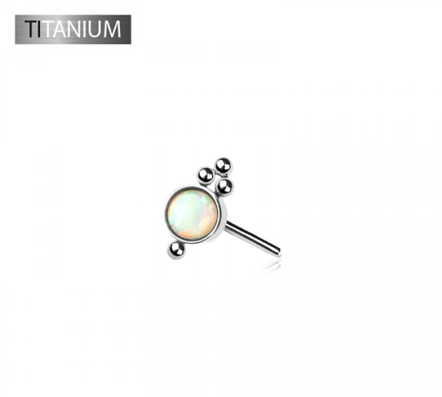 IMPLANT GRADE TITANIUM THREADLESS PUSH IN OPAL STONE