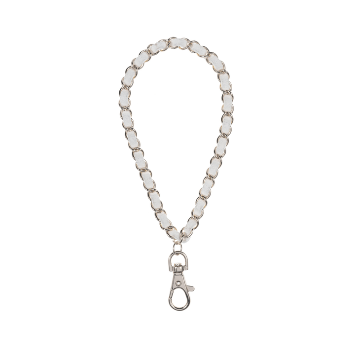 Summer White Silver Phone Wristlet