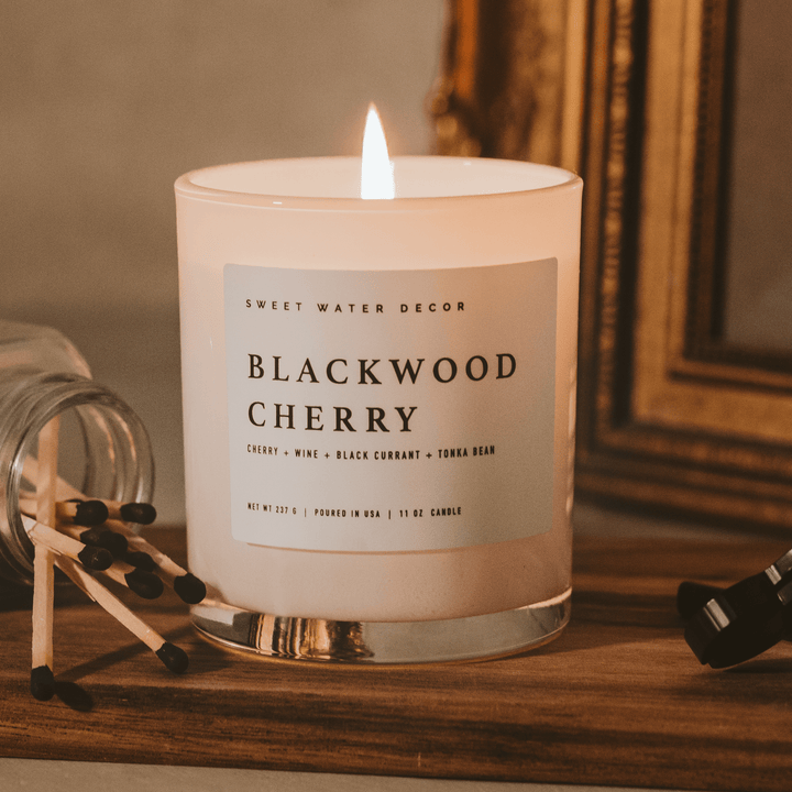 Blackwood Cherry 11 oz Soy Candle - Home Decor & Gifts