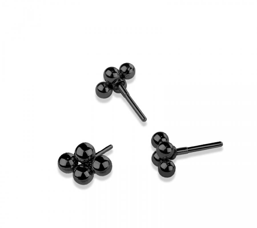 QUAD MICRO BEAD HEAD 316L SURGICAL STEEL THREADLESS PUSH IN