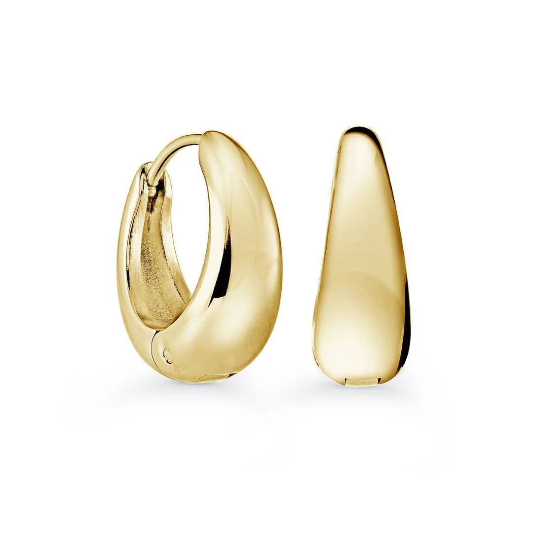 S.STEEL 18MM-GRADUATED-ROUND POLISHED HOOP-EARRINGS