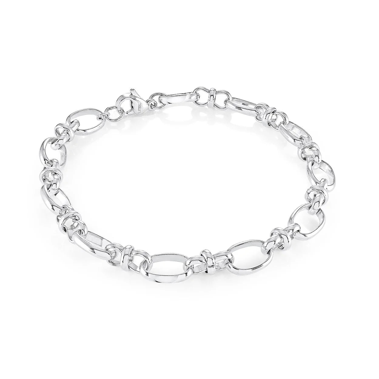 S.STEEL 6MM-CABLE-LINKS 6+1"-BRACELET