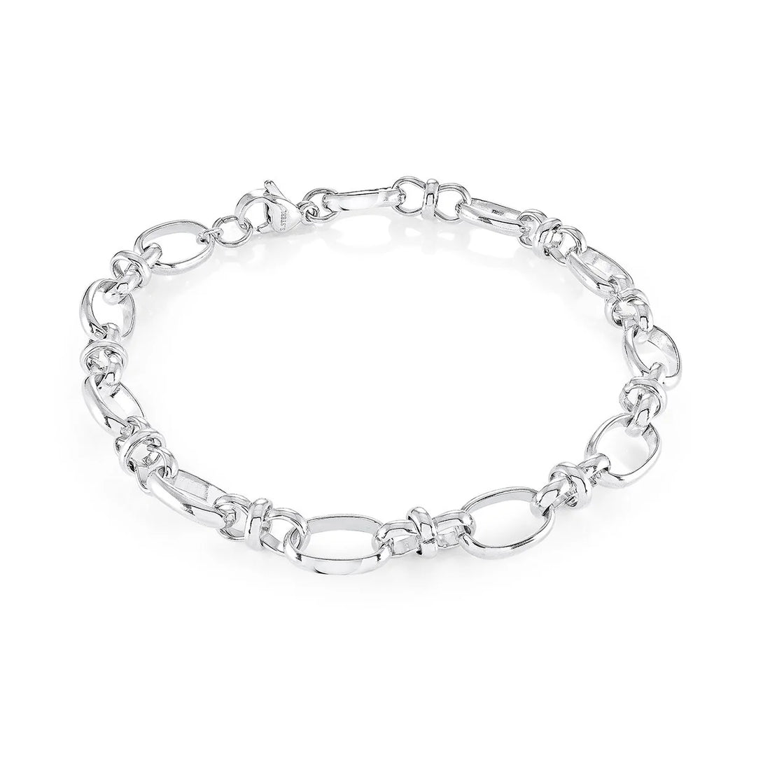 S.STEEL 6MM-CABLE-LINKS 6+1"-BRACELET