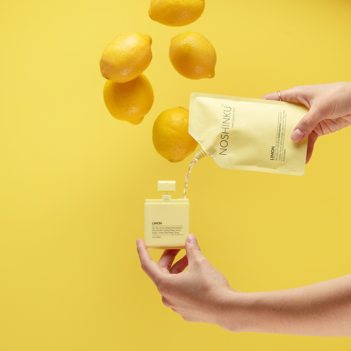 Lemon Ylang-Ylang Moisturizing Pocket Sanitizer | Refillable