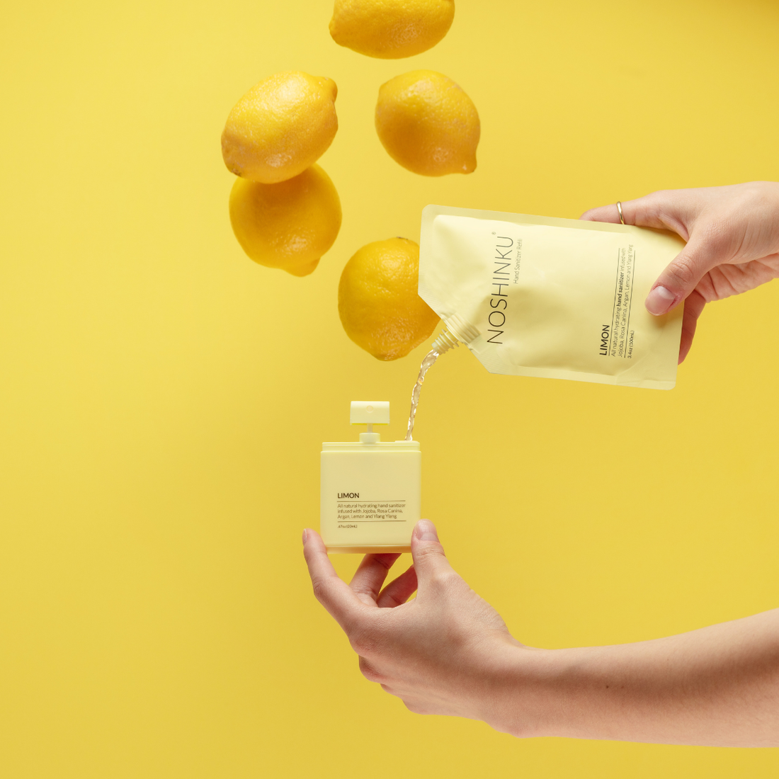 Lemon Ylang-Ylang Moisturizing Pocket Sanitizer | Refillable