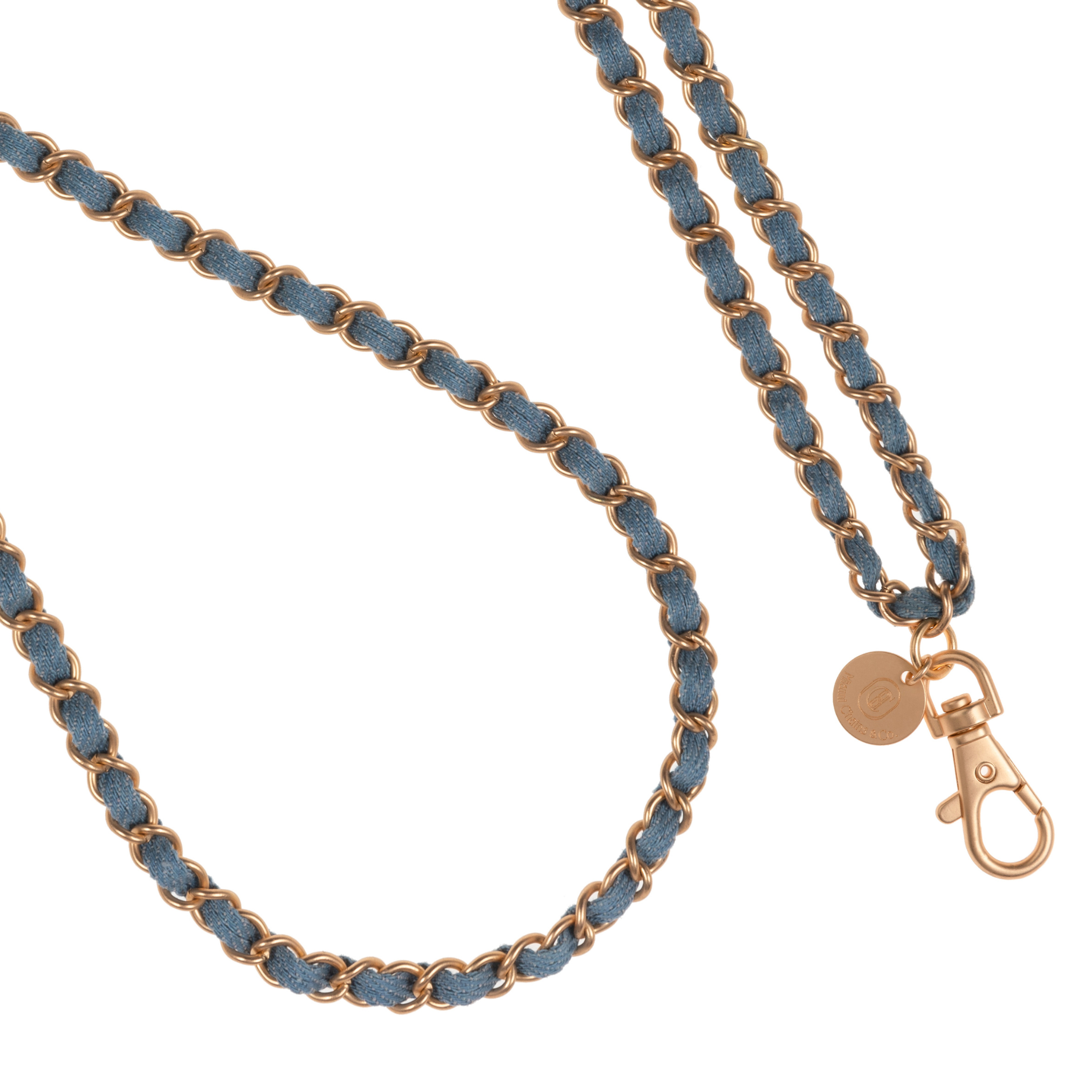 Denim Dream x Rose Gold Crossbody Phone Chain