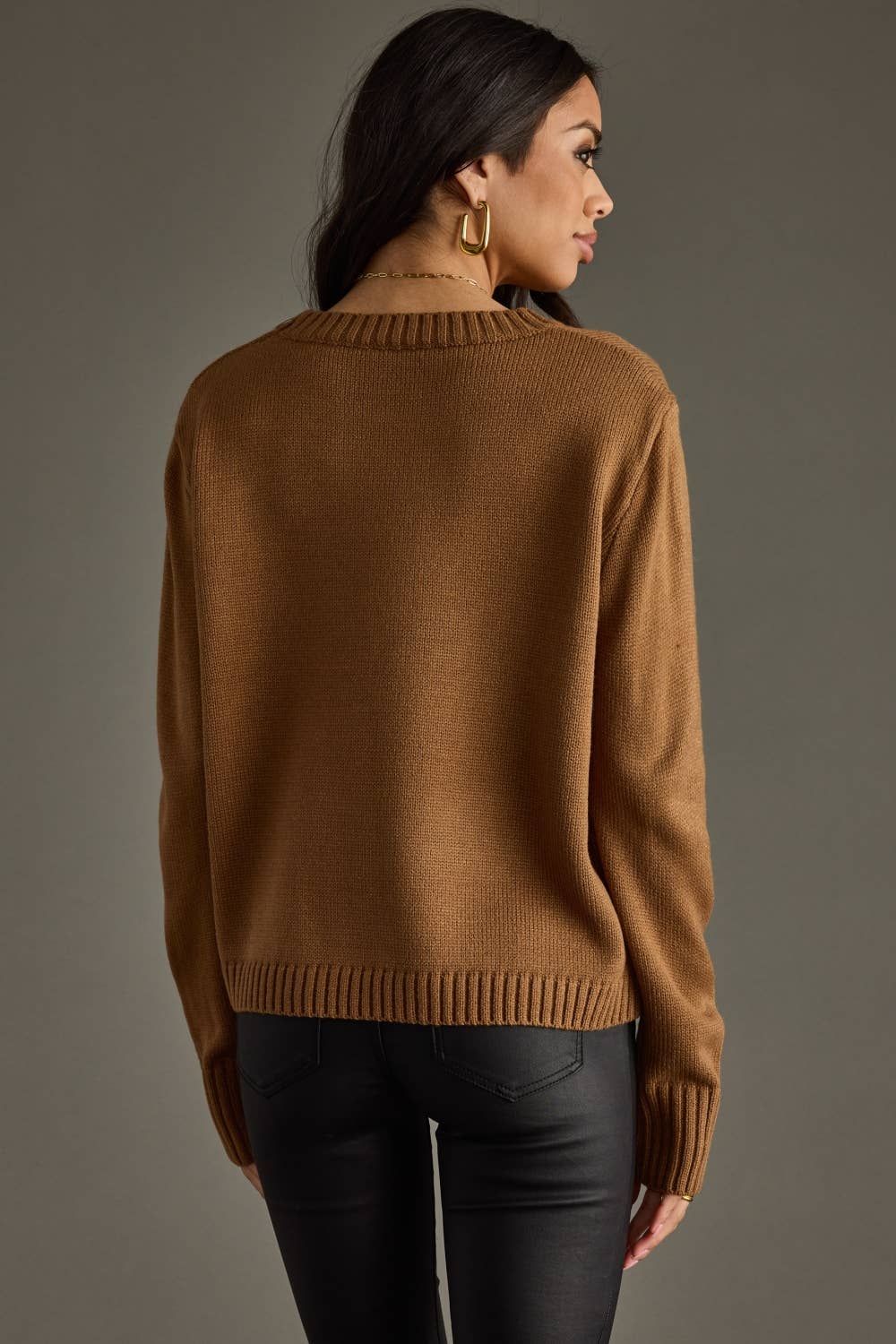 Brown & Gray Whiskey Weather Sweater