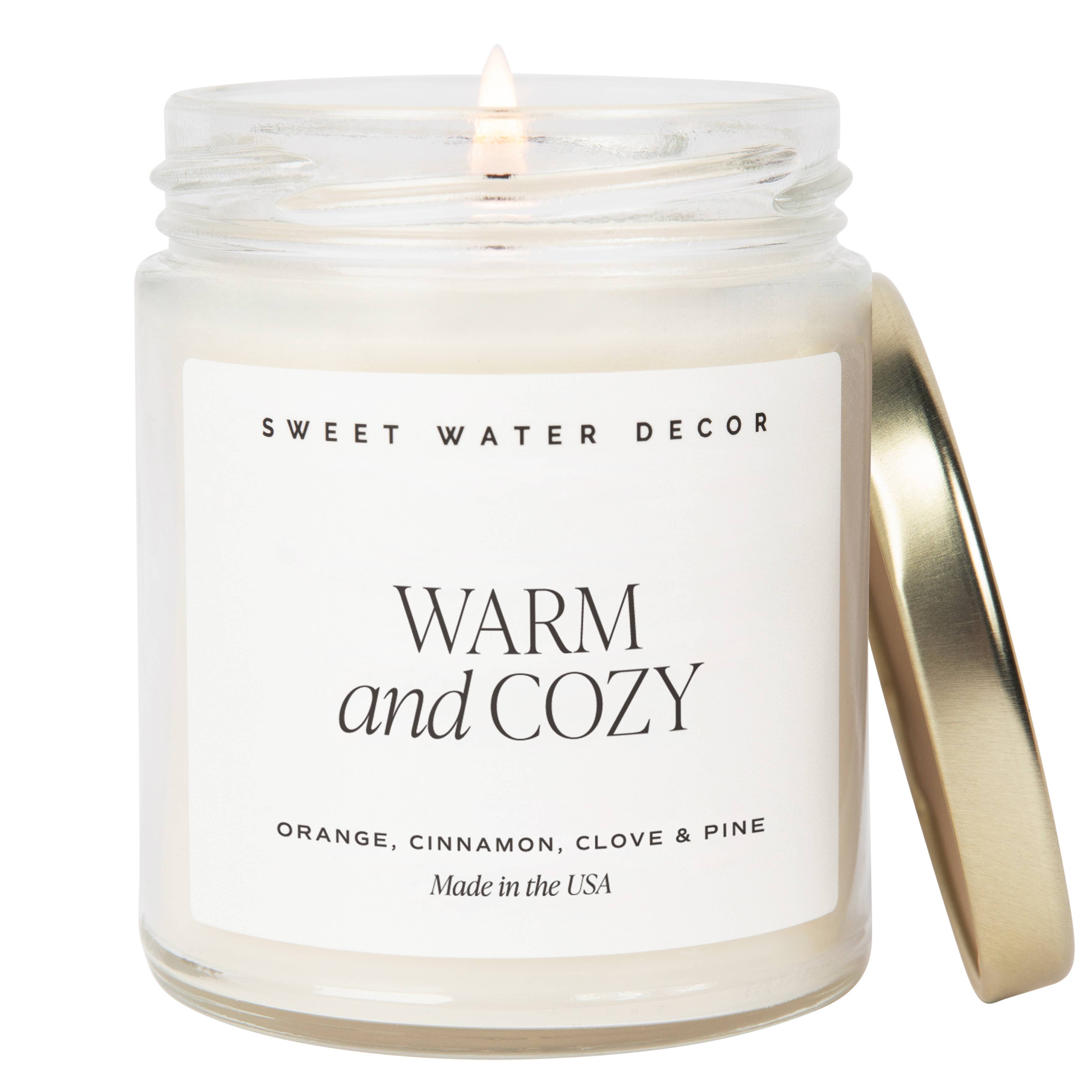 Warm and Cozy 9 oz Soy Candle - Christmas Home Decor & Gifts