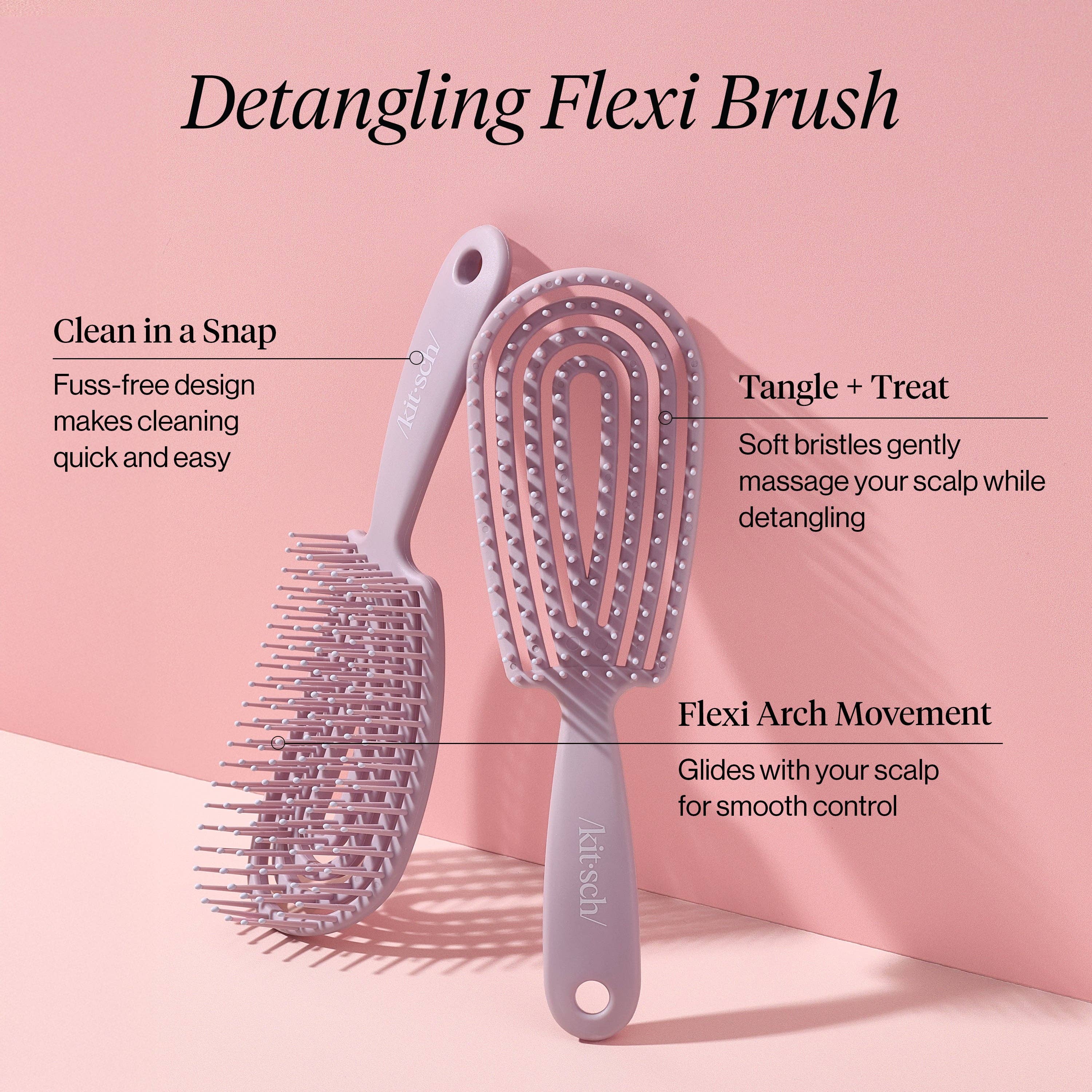 Detangling Flexi Brush - Soft Violet