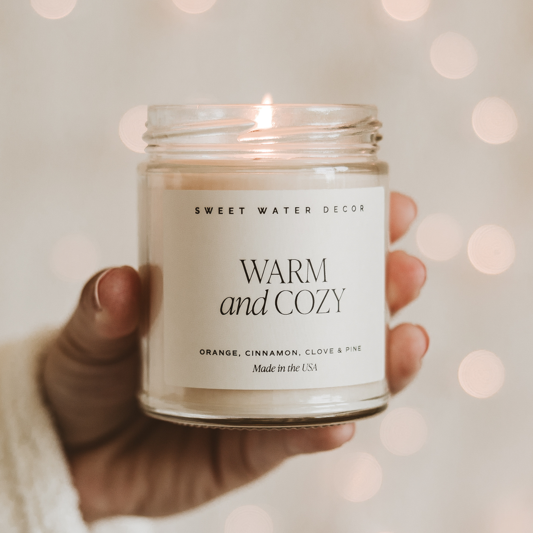 Warm and Cozy 9 oz Soy Candle - Christmas Home Decor & Gifts