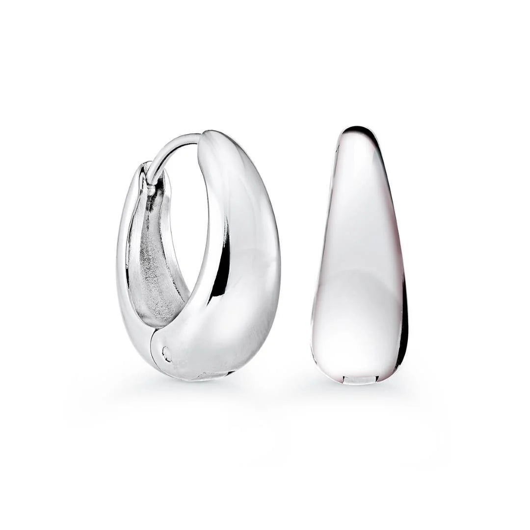 S.STEEL 18MM-GRADUATED-ROUND POLISHED HOOP-EARRINGS