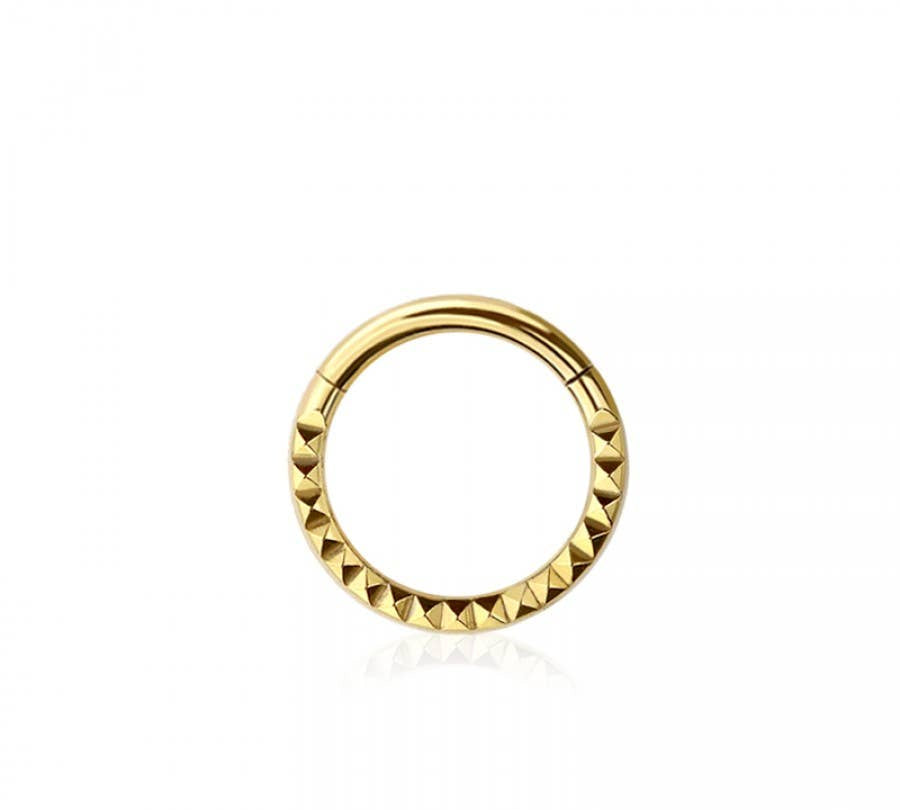 316L SURGICAL STEEL HINGED SEGMENT TRIANGLE DENTED CLICKER