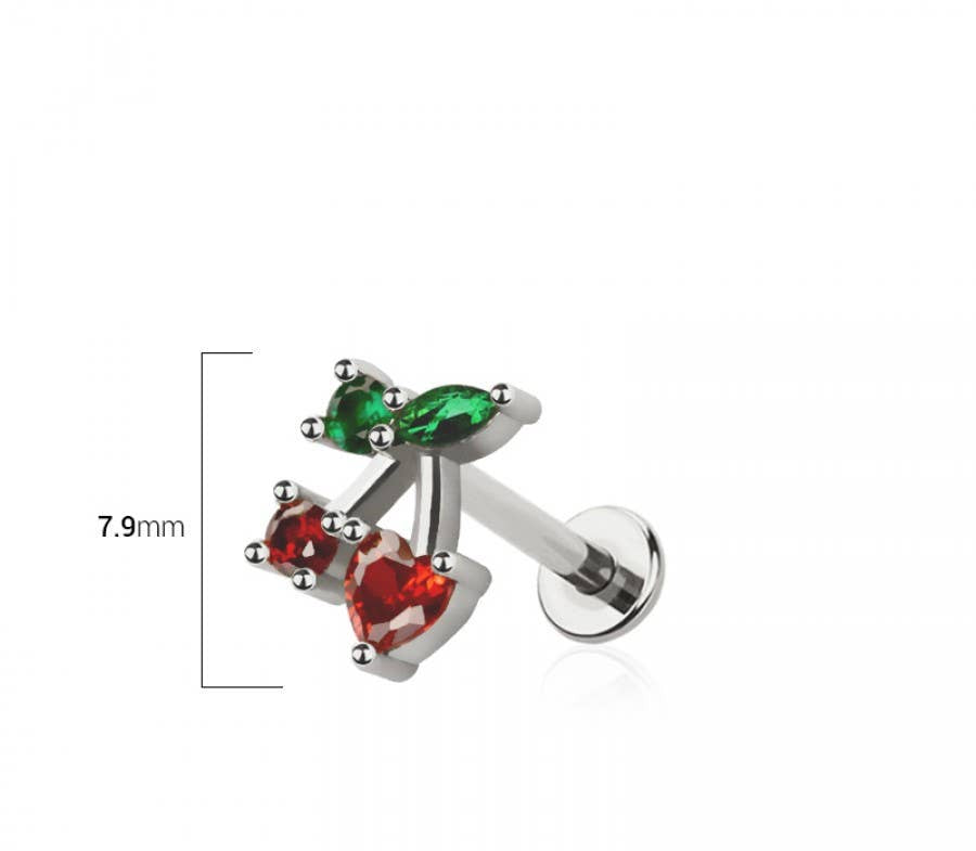 CZ CHERRY TOP 316L SURGICAL STEEL THREADLESS