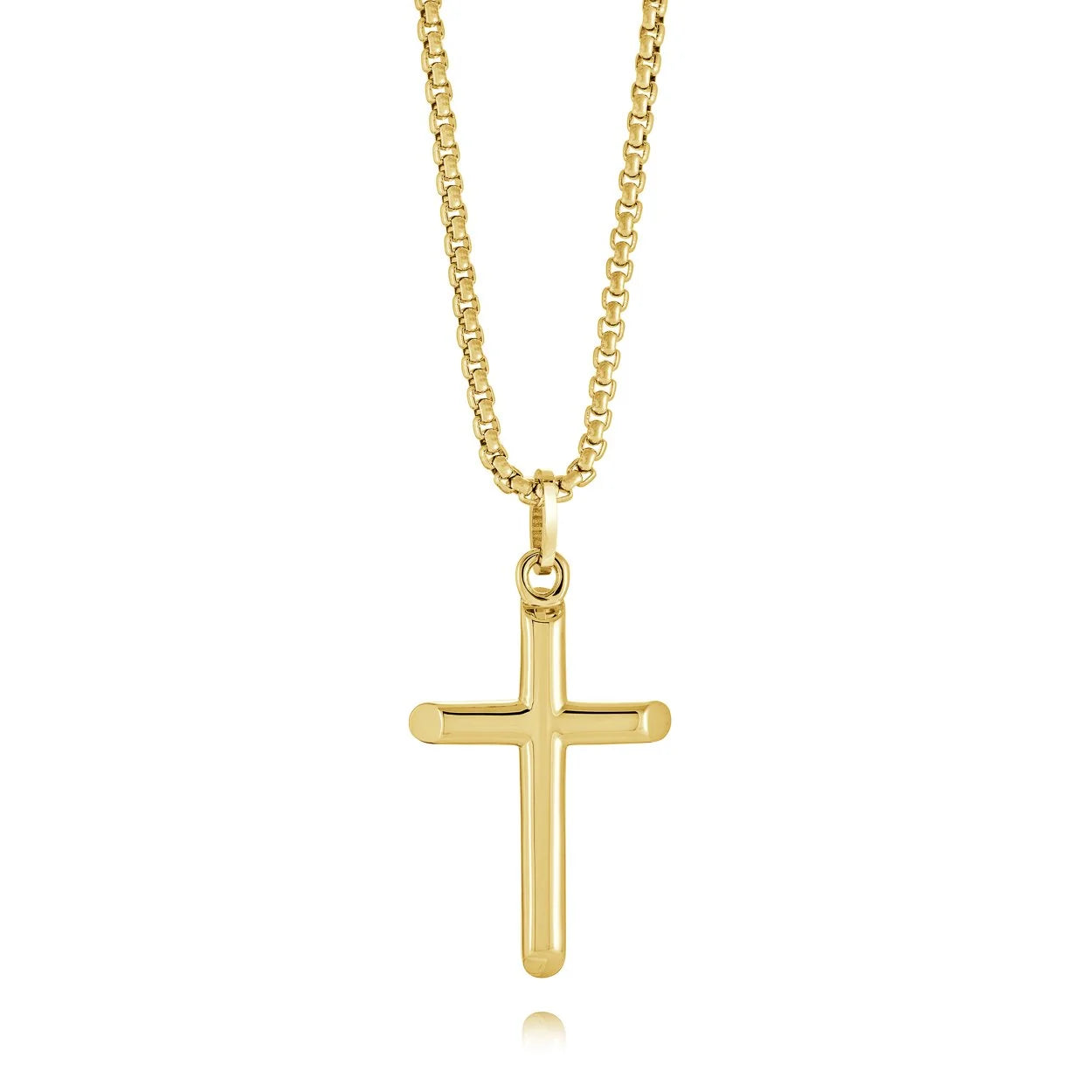 S.STEEL POLISHED CROSS 22"