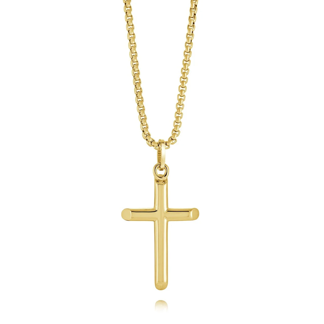 S.STEEL POLISHED CROSS 22"