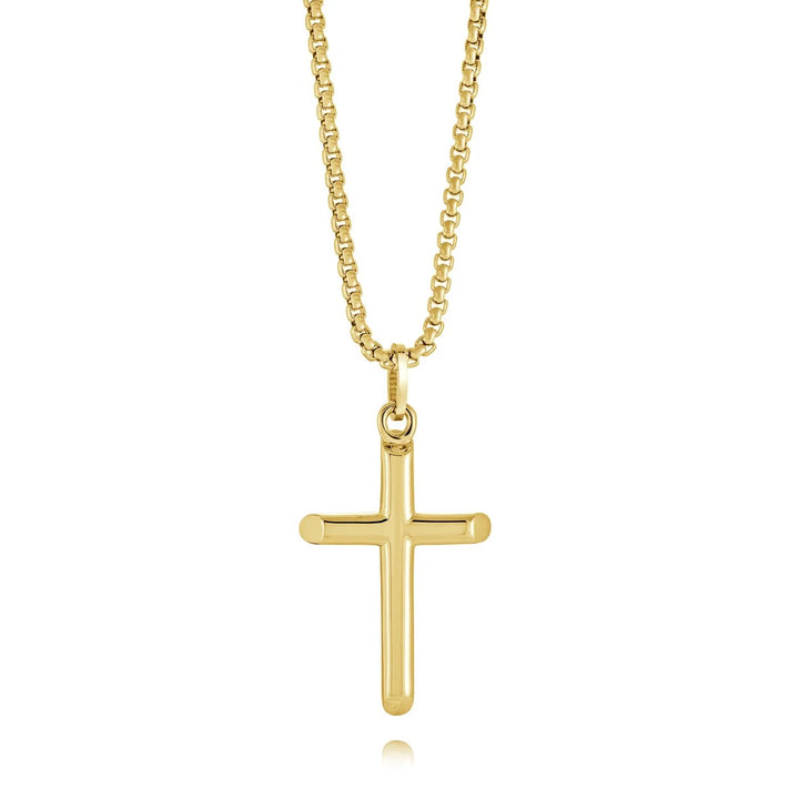 S.STEEL POLISHED CROSS 22"