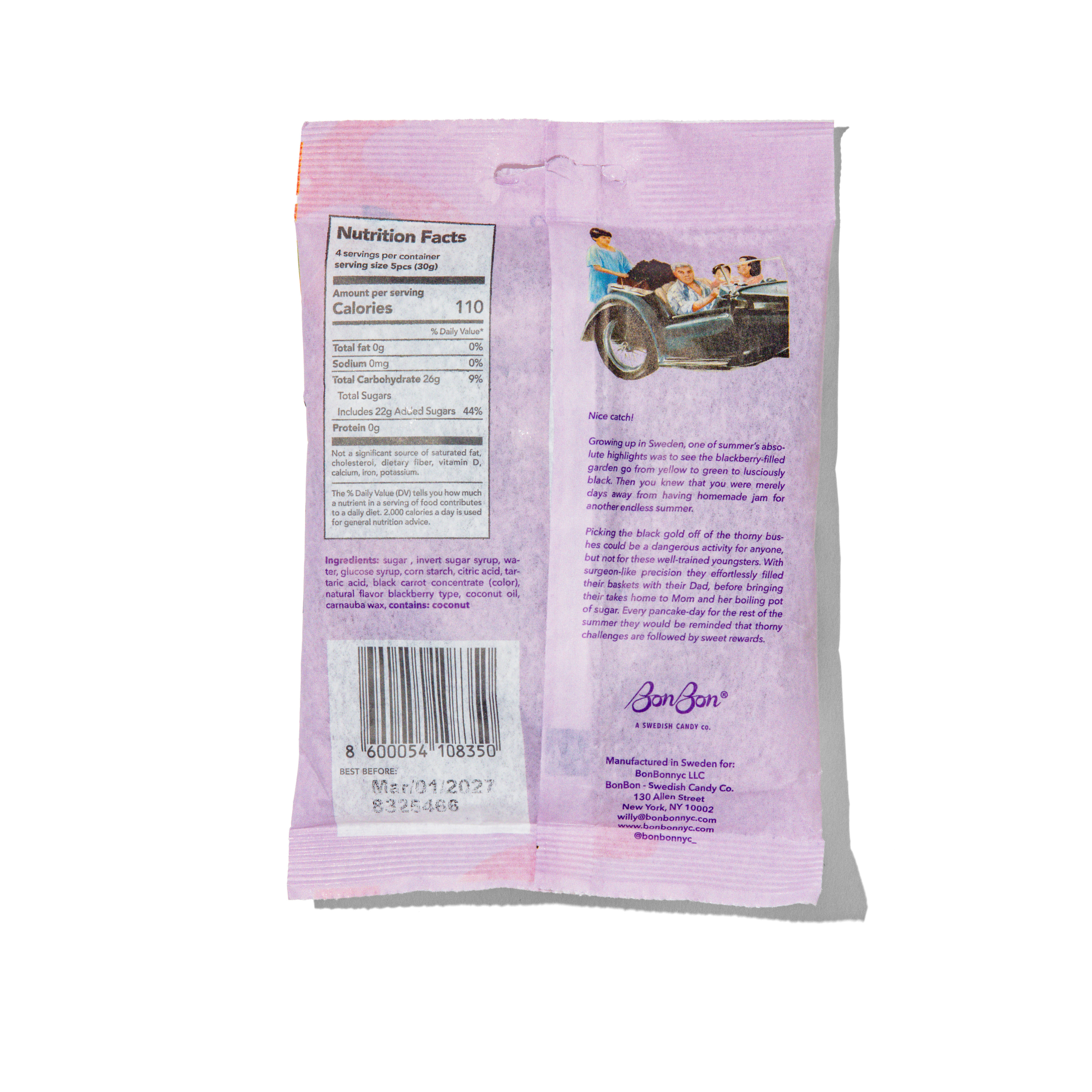 Sour Blackberry Fish - Swedish Candy 5.2oz (150g)