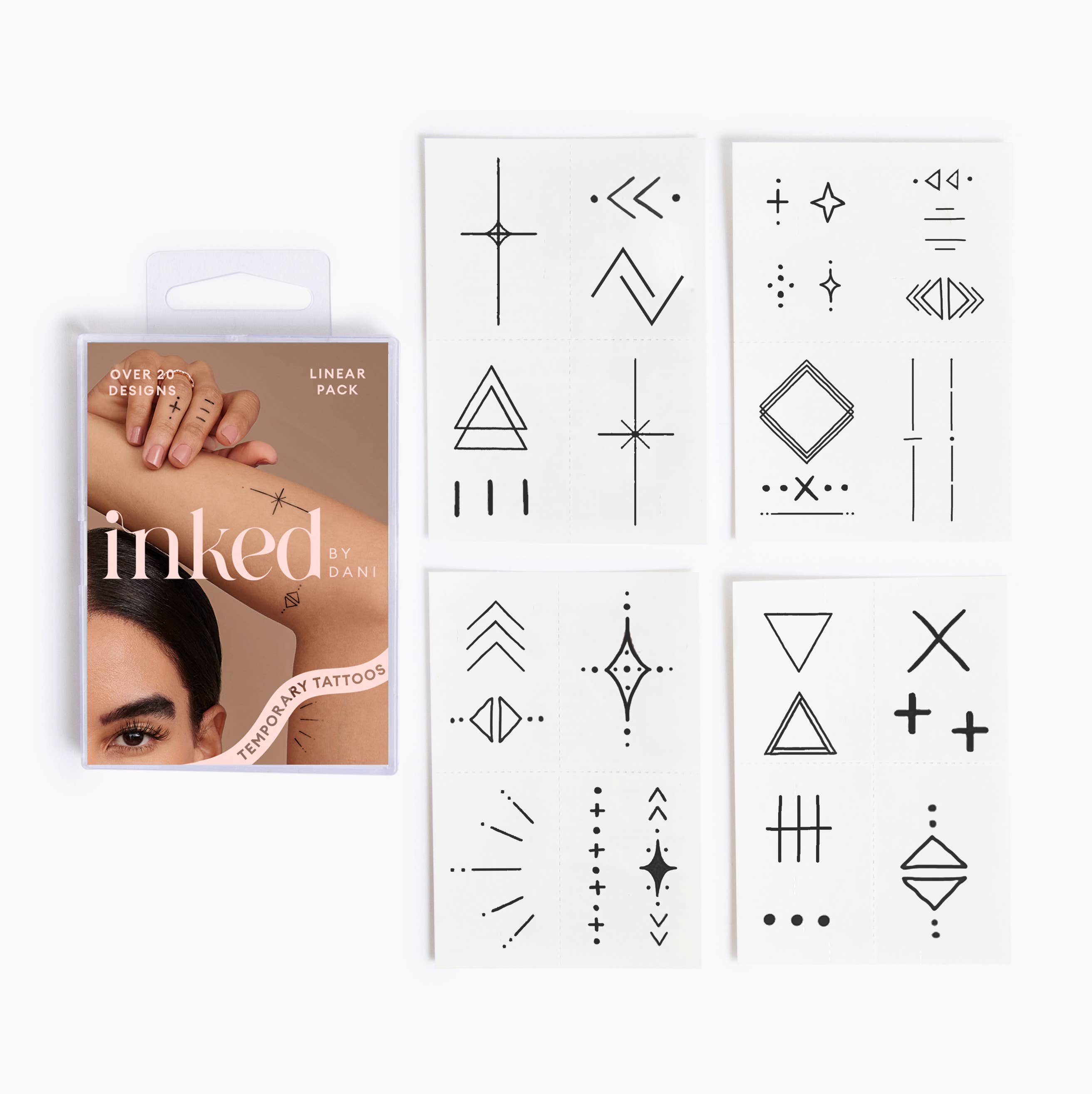 Linear Temporary Tattoo Pack