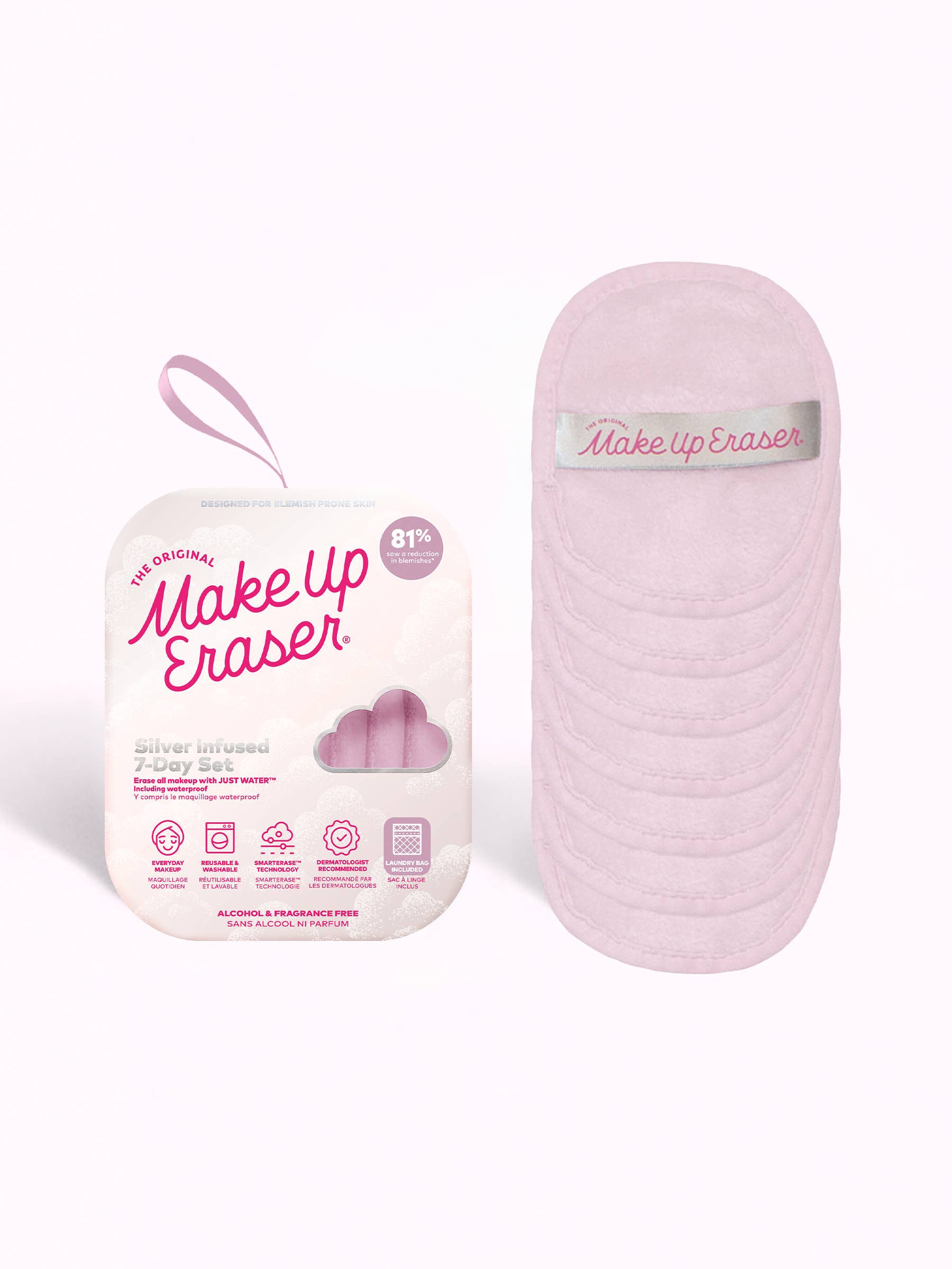 Silver Infused MakeUp Eraser 7-Day Set | Acne Prone Skin