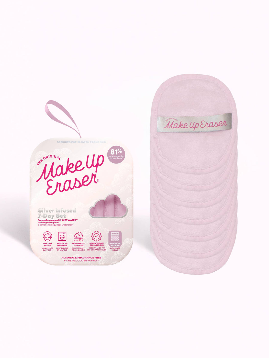 Silver Infused MakeUp Eraser 7-Day Set | Acne Prone Skin