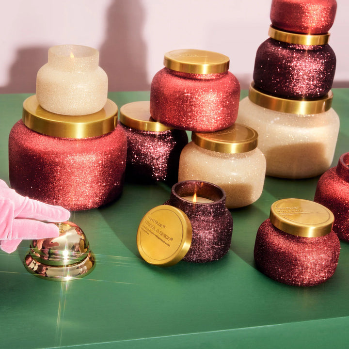 Volcano Glam Signature Candle Red Glitter