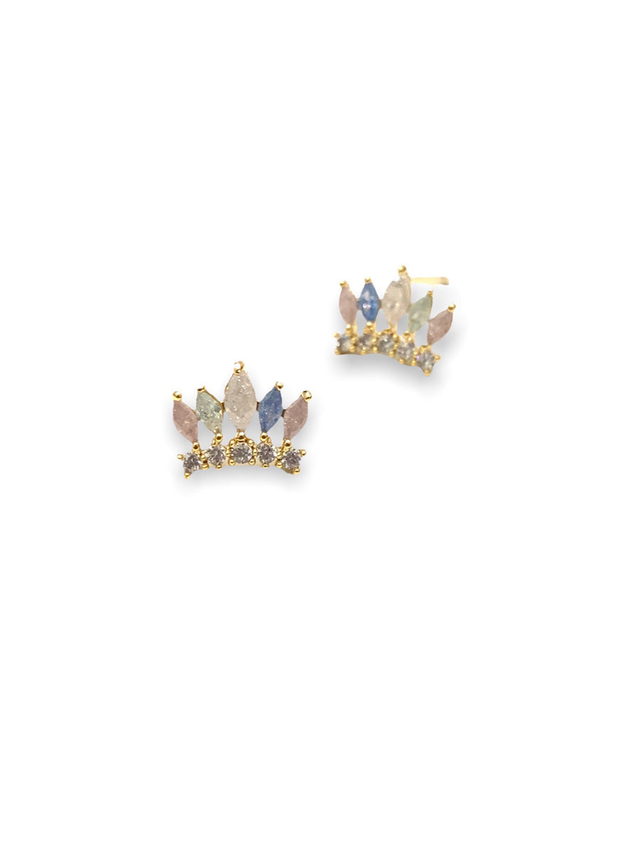 Jules crown stud earring