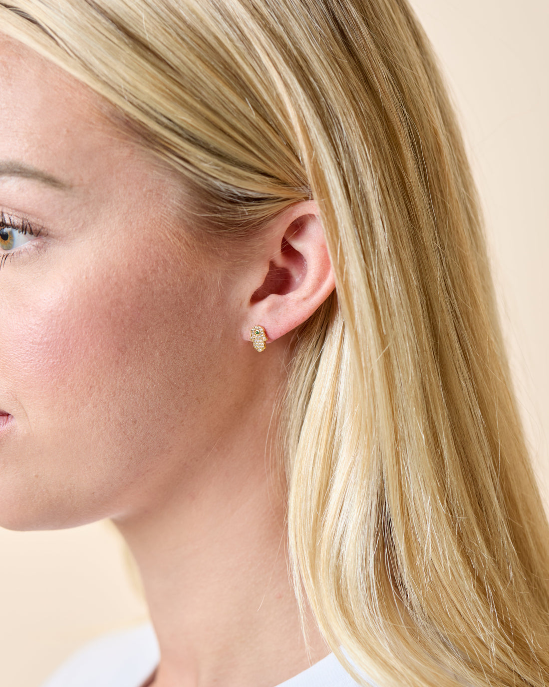 Hamsa stud earring