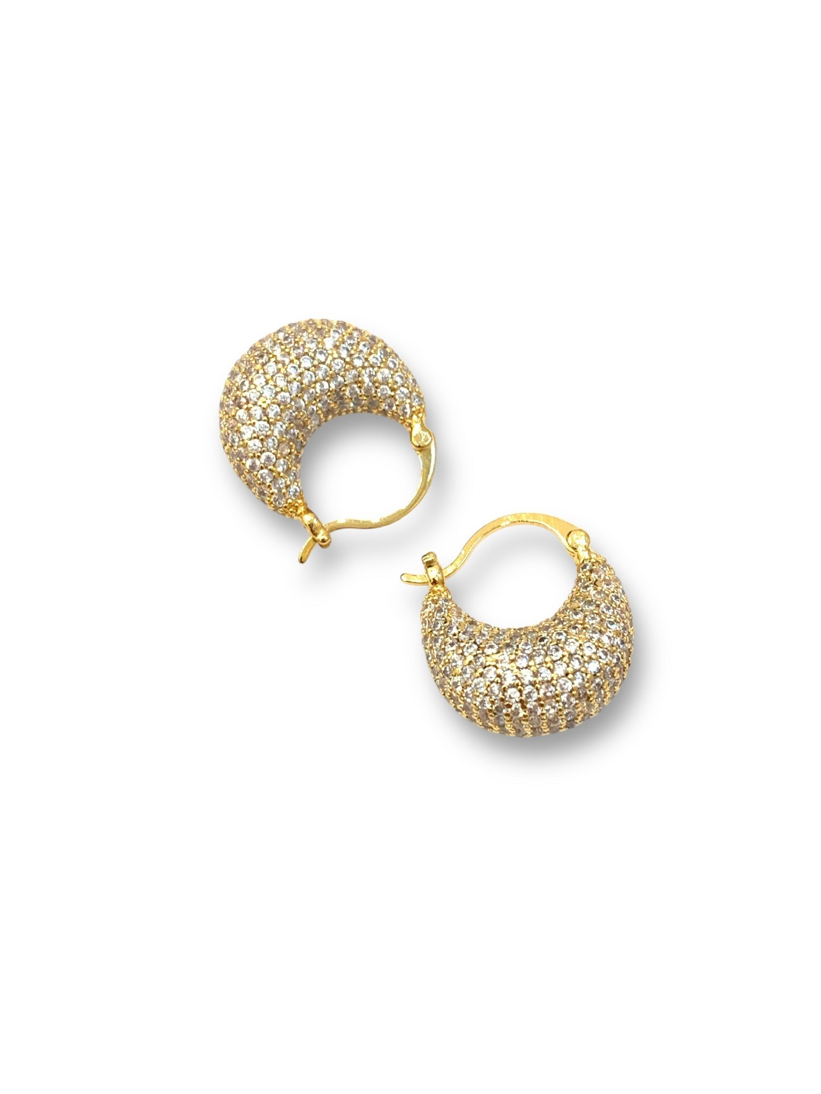 Selene crescent hoop earring