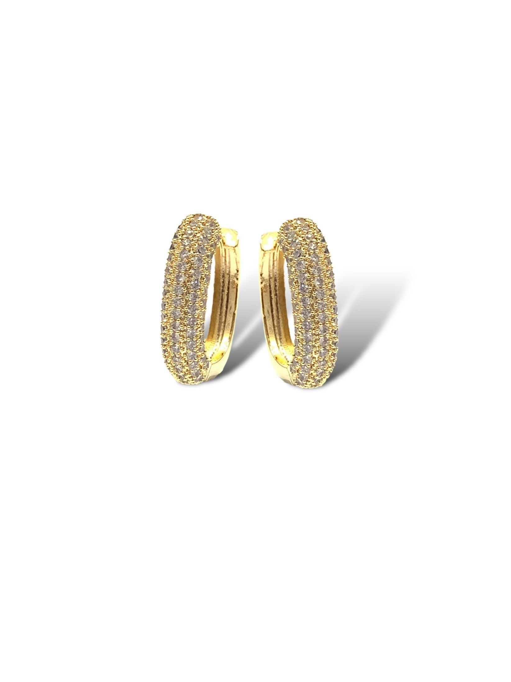 Madison 5 rows oval hoop earring