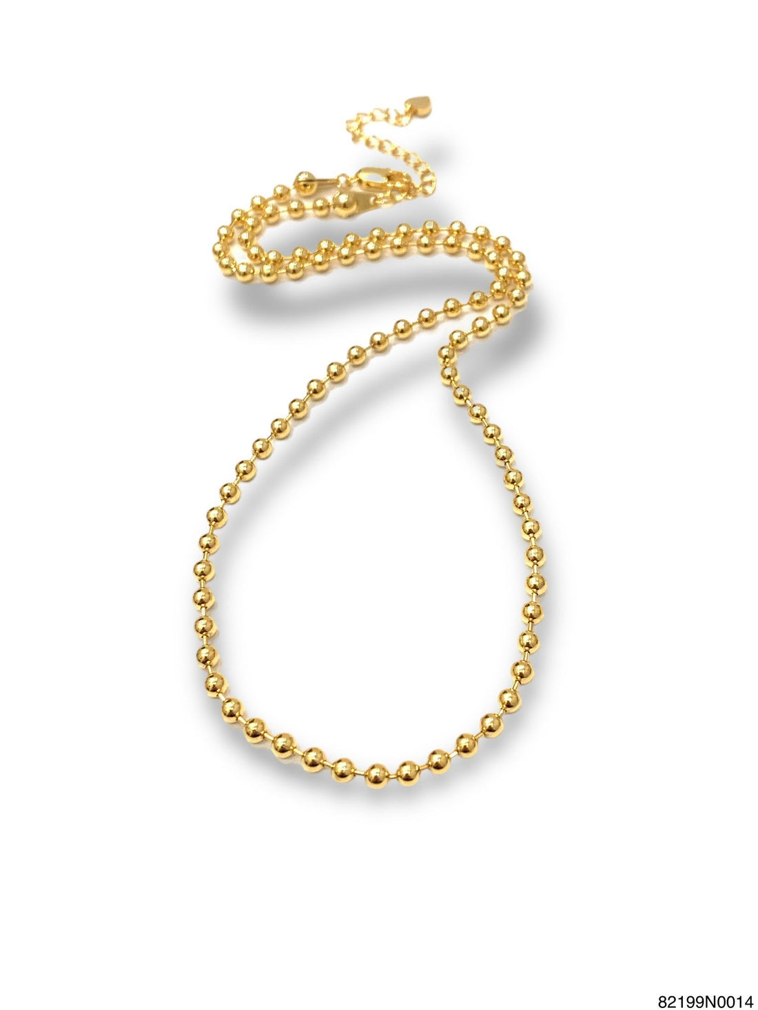 Zoey multi faced ball chain short necklace Gold