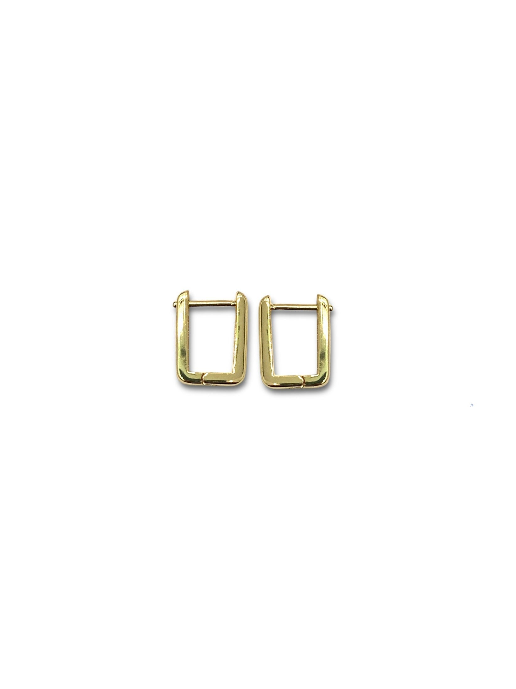 Zoey rounded rectangular huggie earring