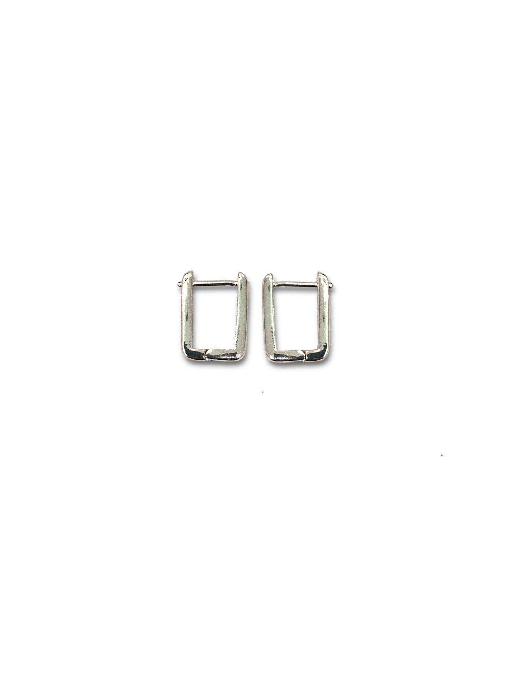 Zoey rounded rectangular huggie earring