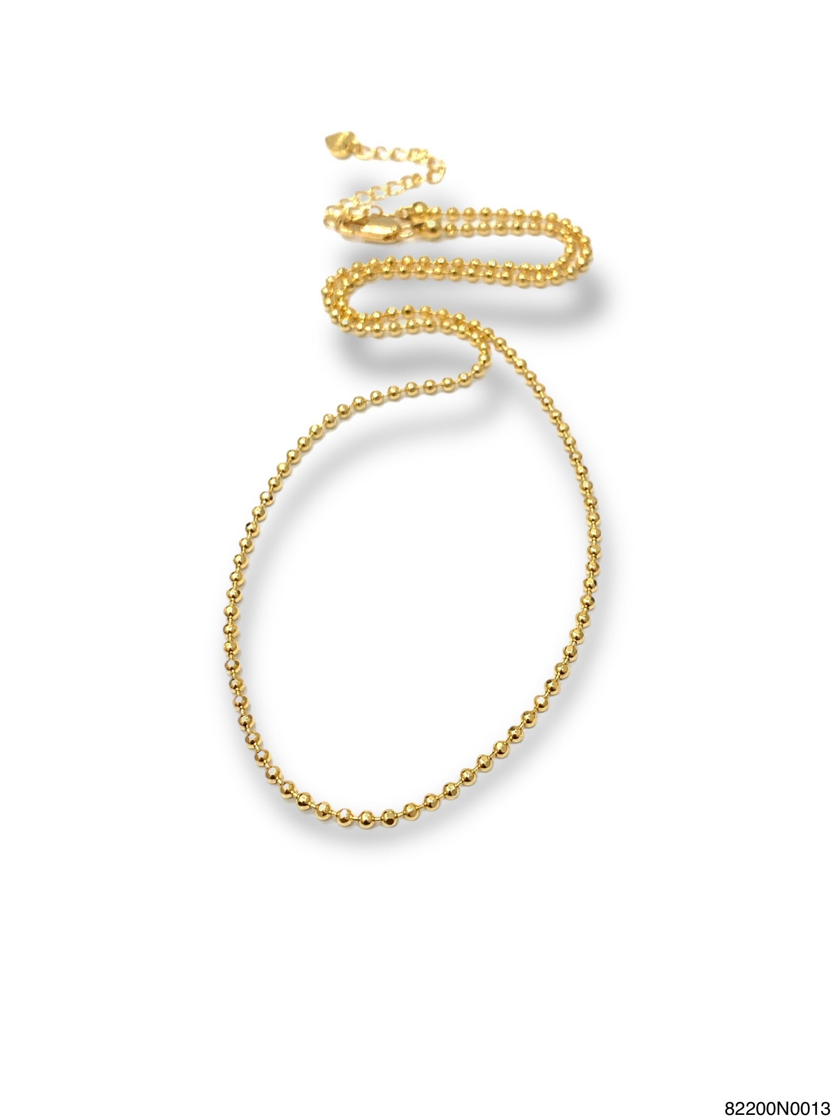 Zoey multi faced ball chain short necklace Gold