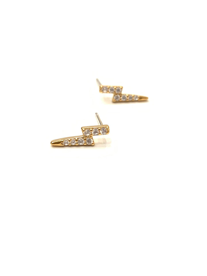 Palmer lightening bolt stud earring