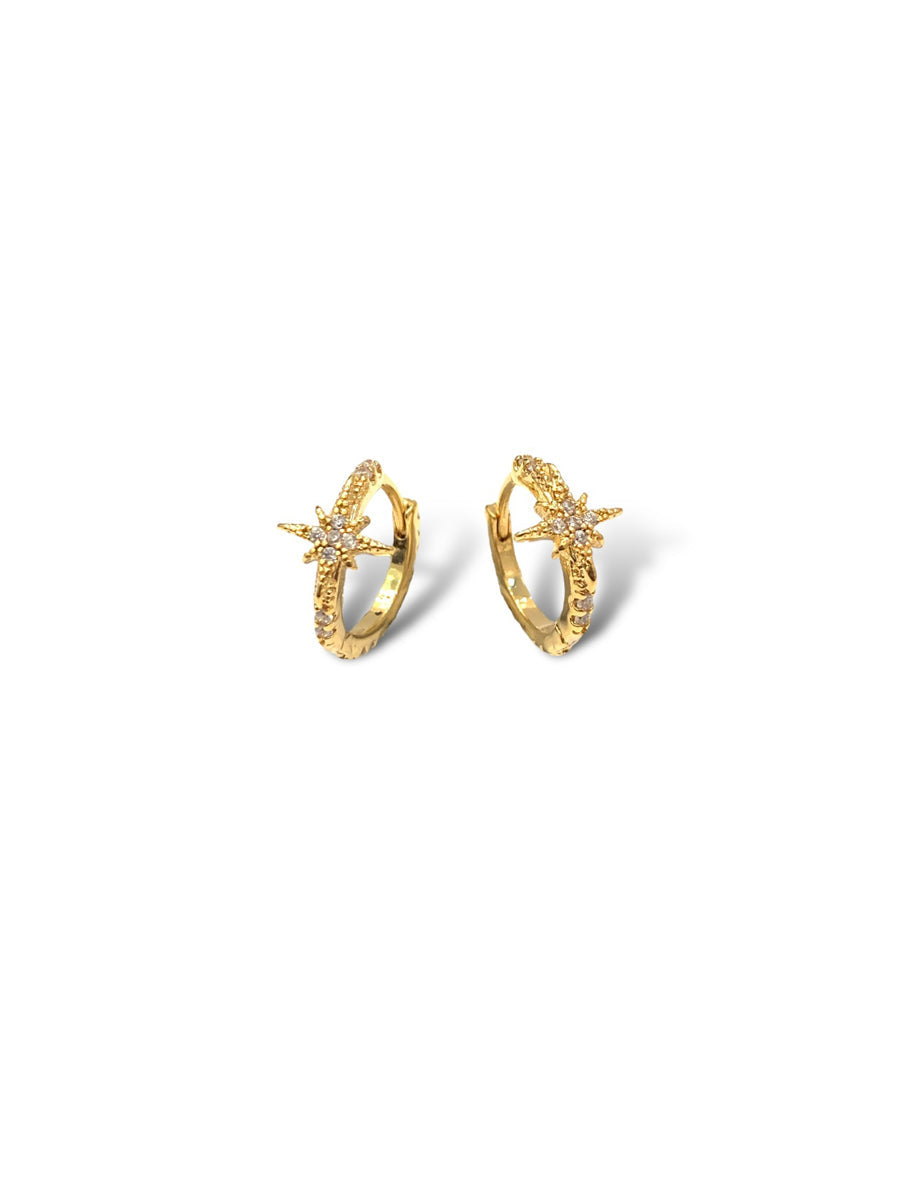 Theia petite polaris accent huggie earring