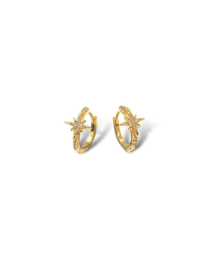 Theia petite polaris accent huggie earring
