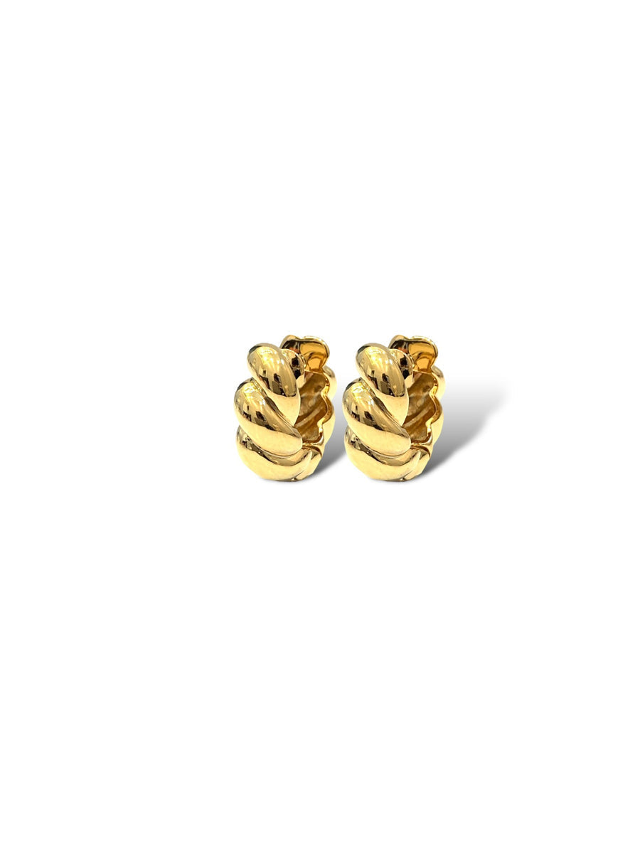 Harper twisted huggie earring