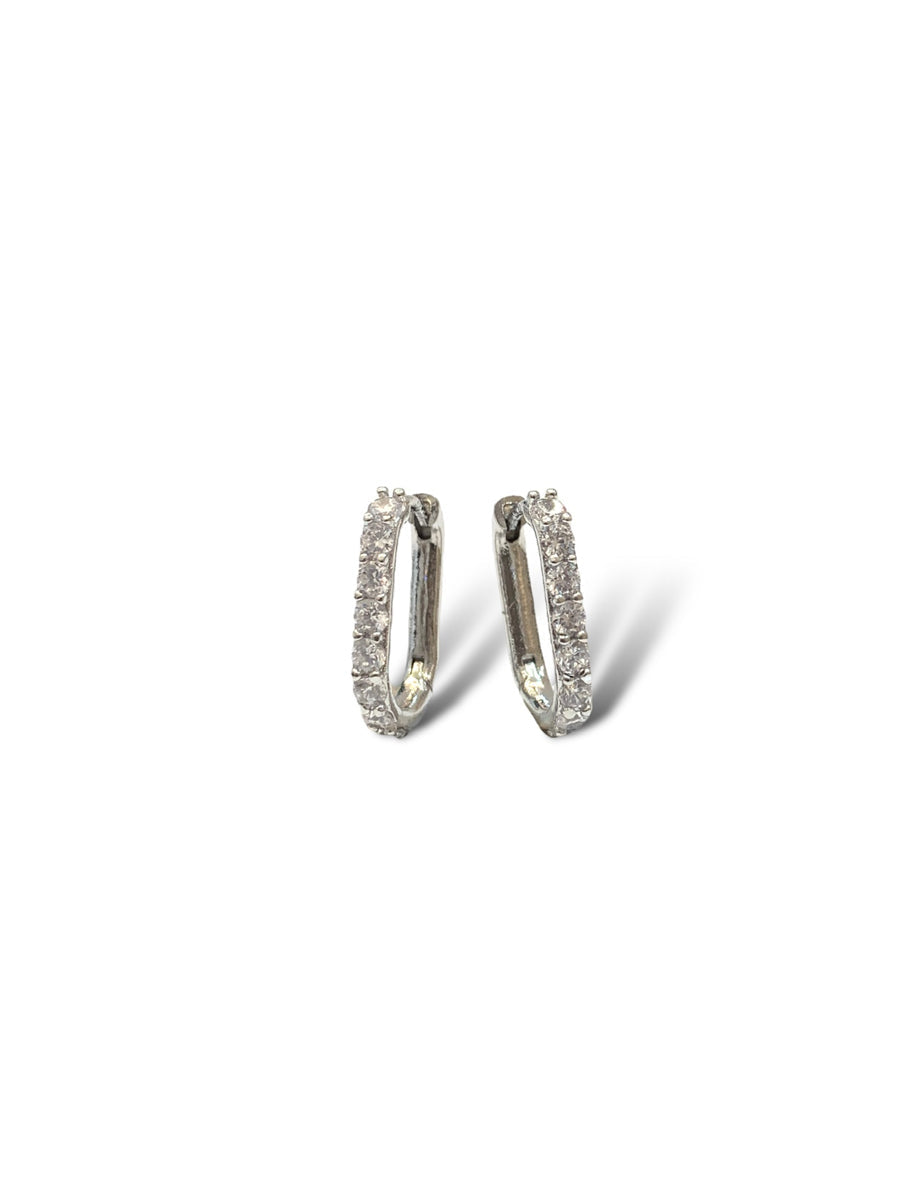 Gemma oval huggie earring