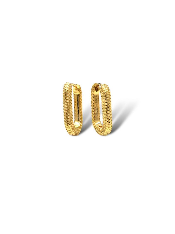 Taylor textured oval hoop earring