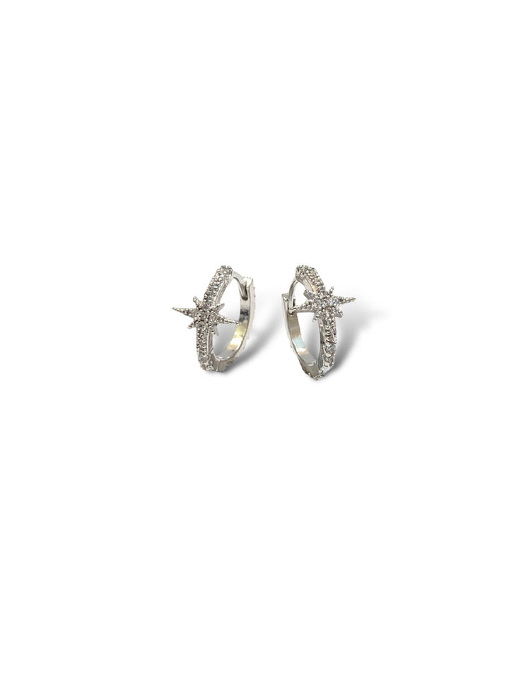 Theia petite polaris accent huggie earring