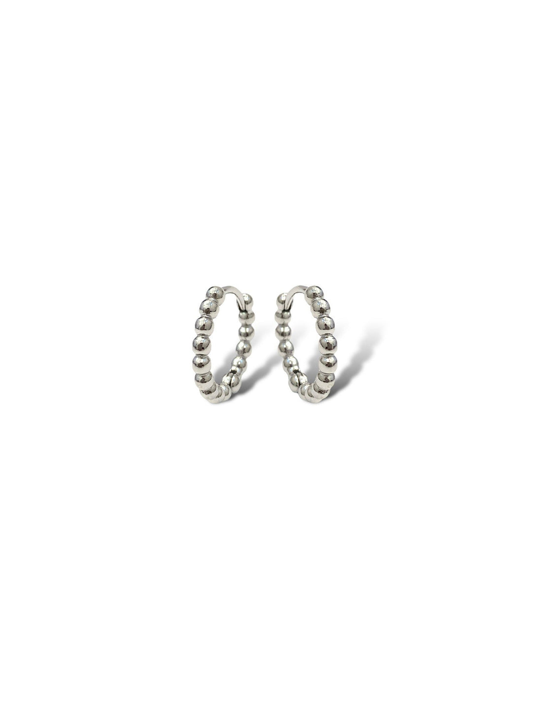 Mae petite ball huggie earring