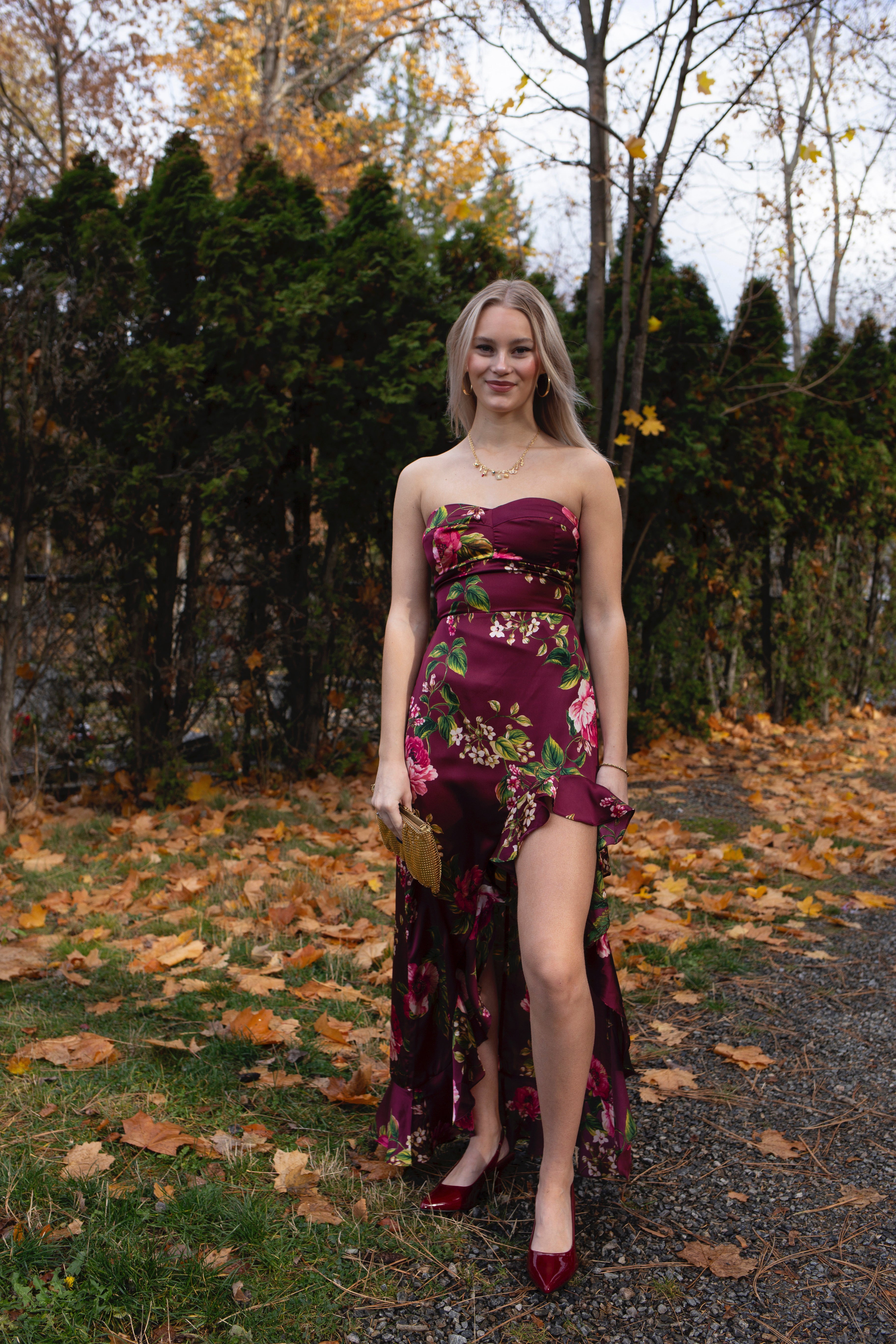Merlot Rose Dress